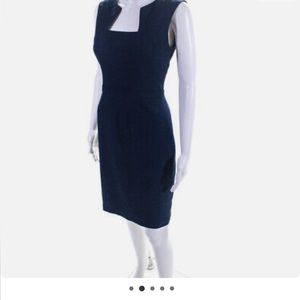 BCBGMAXAZRIA Womens Sleeveless Pencil Dress Blue Size 6
